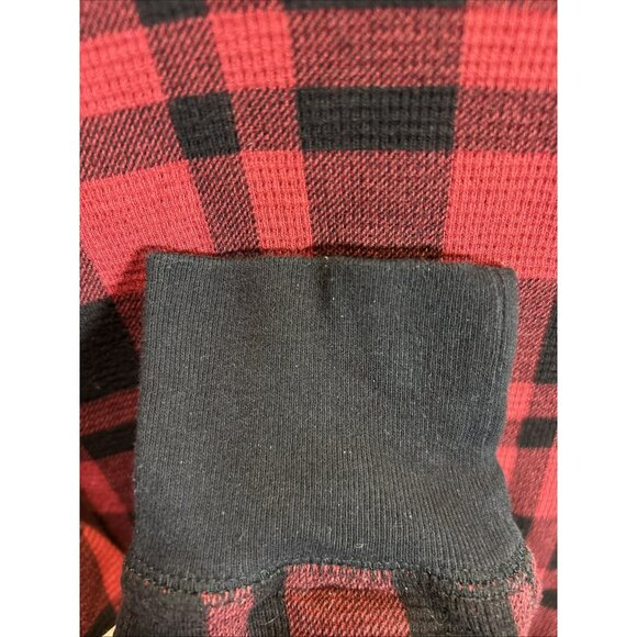 Polo Ralph Lauren Men's Medium Thermal Waffle Knit Shirt Buffalo Plaid - Picture 4 of 5